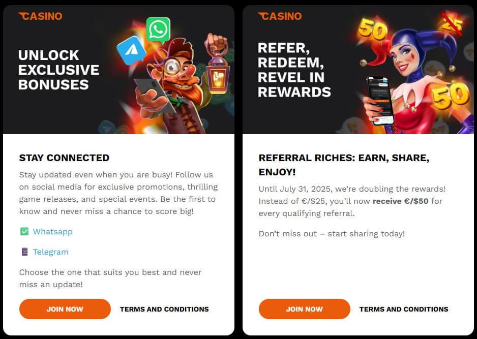 Reload bonus promotion at Level Up Casino Australia