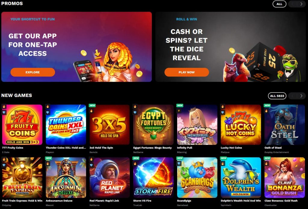 Level Up Casino bonus banner with free spins offer