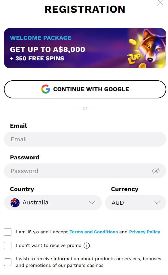 Level Up Casino mobile app interface on smartphone